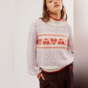 Free People Freya Fairisle Sweater Size Large
